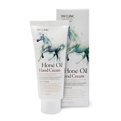 3W Clinic Питательный крем для рук c лошадиным маслом Moisturizing Horse Oil Hand Cream,100ml