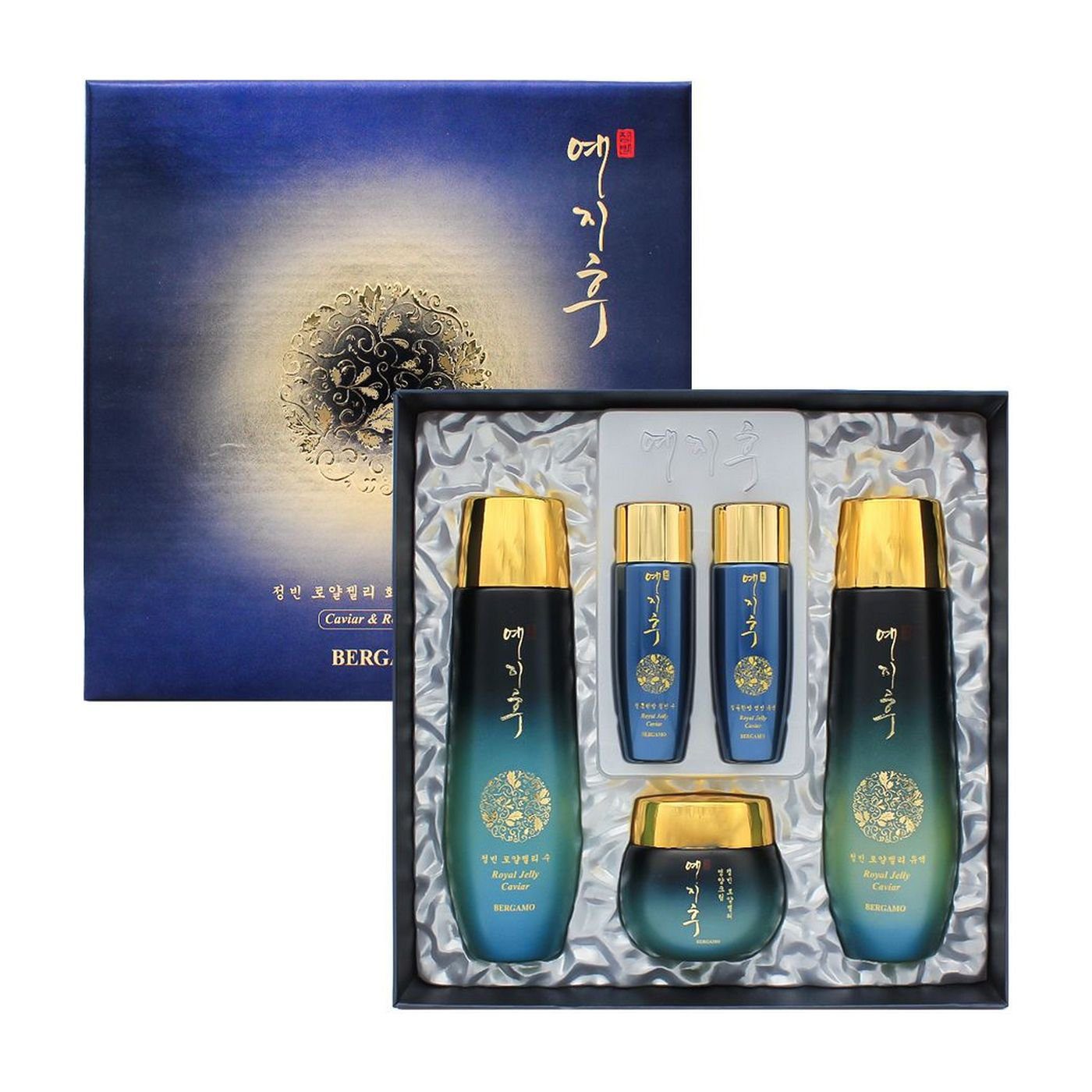 Bergamo Hwang Hoo Bin Royal Jelly Skin Care 5 pc, Набор с мат. молочком, 135мл+135мл+50г+30г+50мл