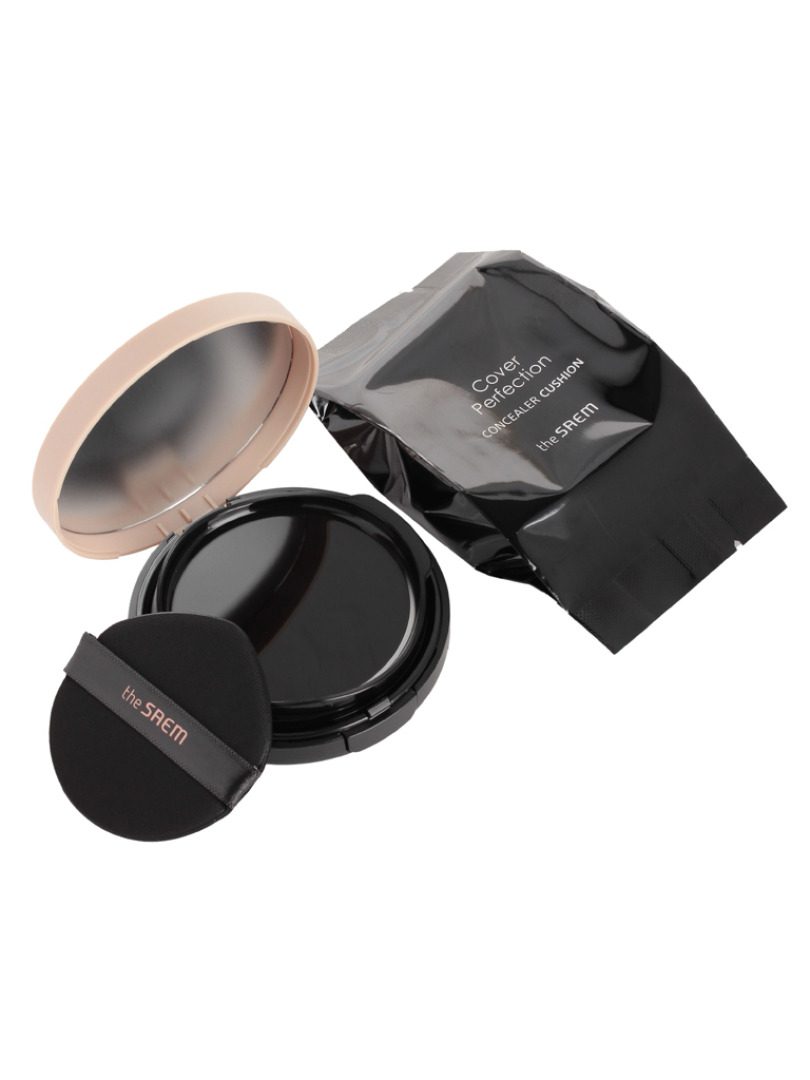 The Saem Консилер-кушон со сменным блоком Cover Perfection Concealer Cushion 1.5 Natural Beige The Saem Консилер-кушон со сменным блоком Cover Perfection Concealer Cushion 1.5 Natural Beige