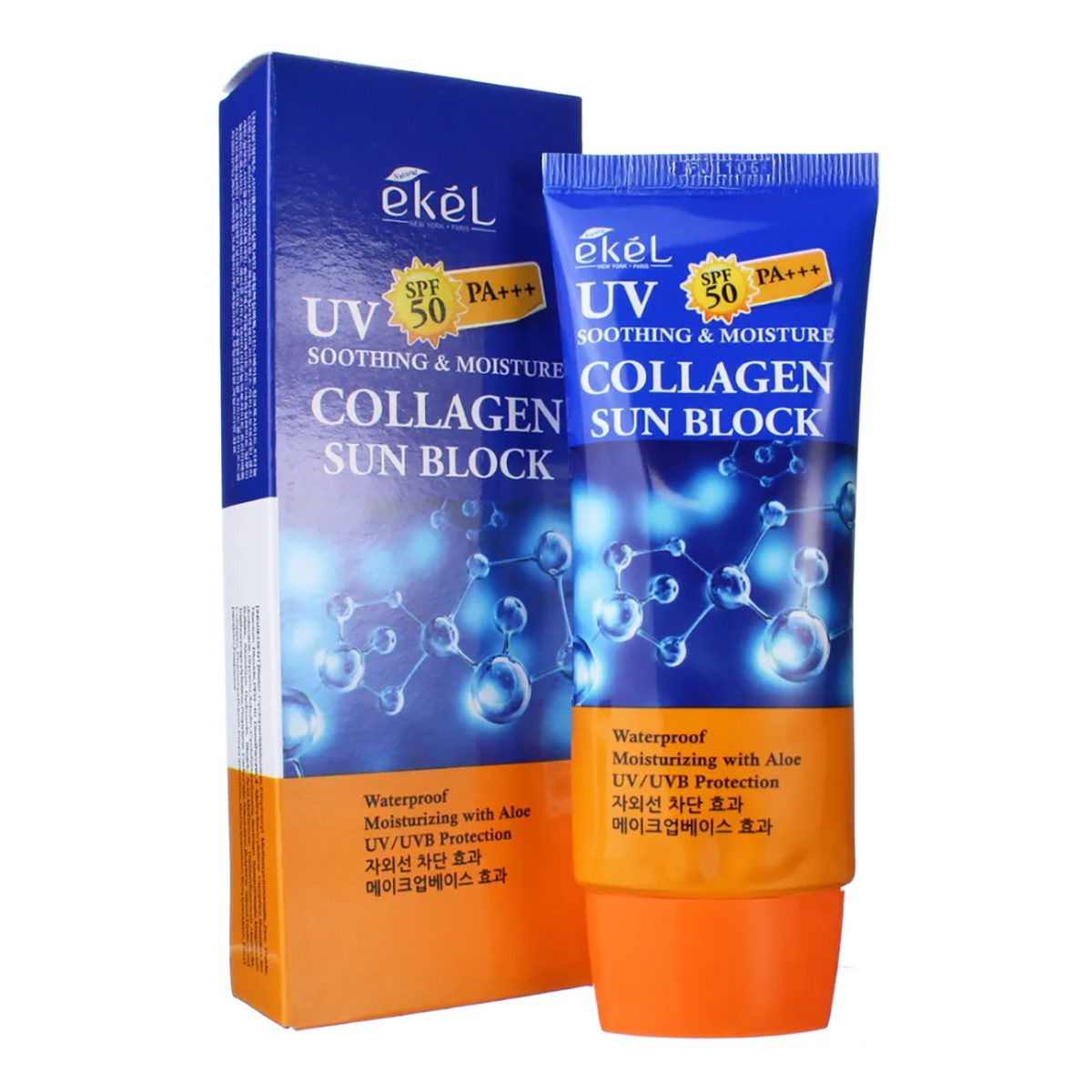 Ekel Солнцезащитный крем с коллагеном/Soothing & Moisture Collagen Sun70ml SPF50 PA+++