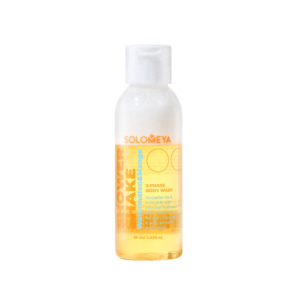 SOLOMEYA Гель-шейк для душа АРБУЗ И МАНГО МИНИ Shower Shake Watermelon&Mango Mini, 60 мл