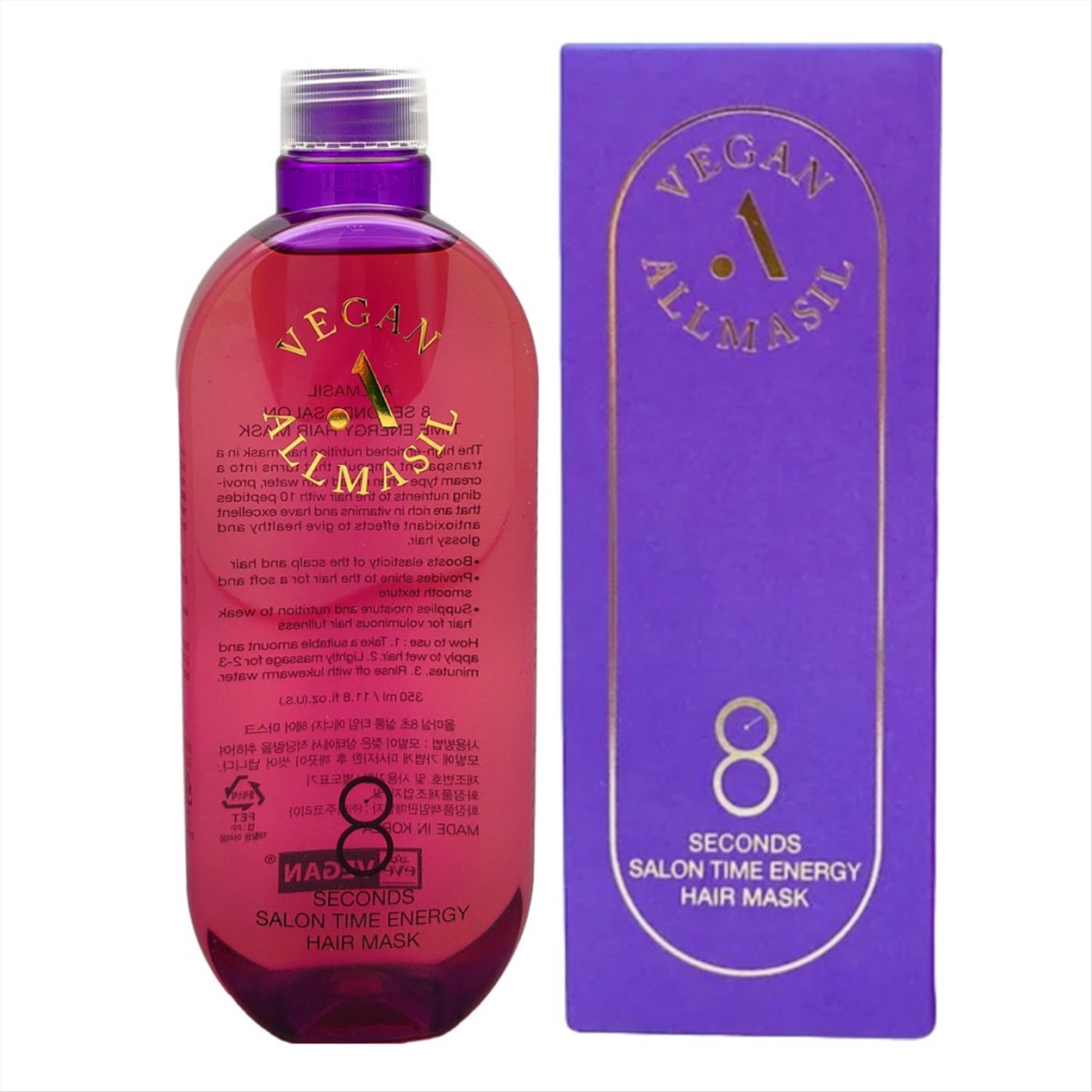 ALLMASIL 8 Seconds Маска для волос питательная Salon Time Energy Hair Mask 200 мл ALLMASIL 8 Seconds Маска для волос питательная Salon Time Energy Hair Mask 200 мл
