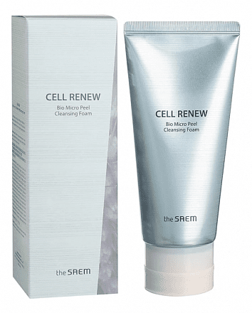 THE SAEM Пенка с растительными стволовыми клетками Cell Renew Bio Micro Peel Cleansing Foam 170мл