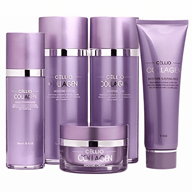 CELLIO Набор для лица уходовый с коллагеном Collagen Moisture 5 Set CELLIO Набор для лица уходовый с коллагеном Collagen Moisture 5 Set