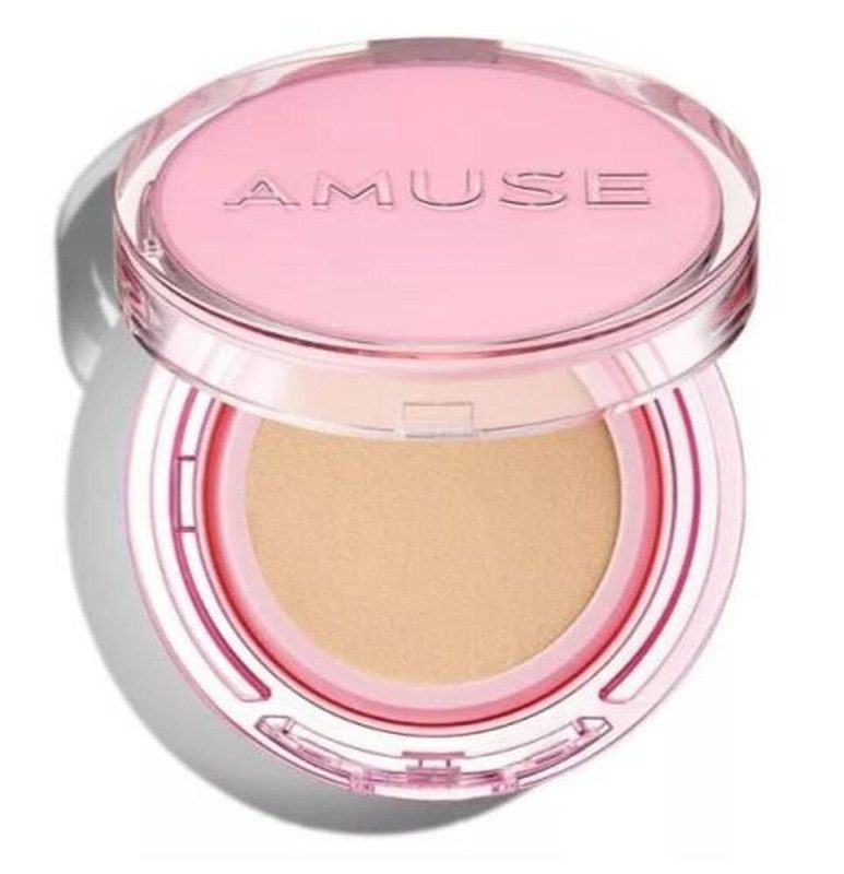 AMUSE Тональный кушон с сияющим финишем/Dew Power Vegan Cushion SPF 50+ PA++++ 03 Honey