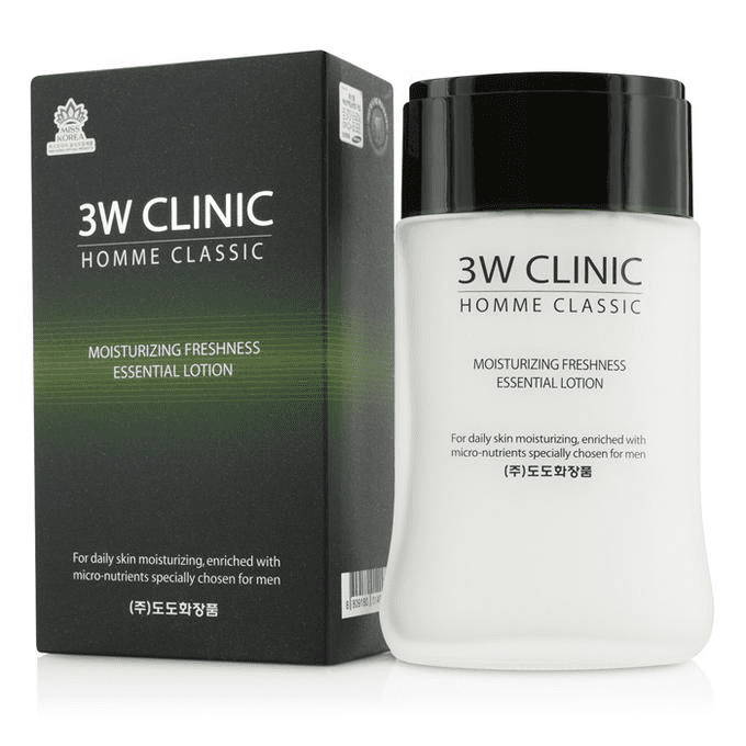3W Clinic Мужской увлажняющий освежающий лосьон Moisturizing Freshness Essential Lotion