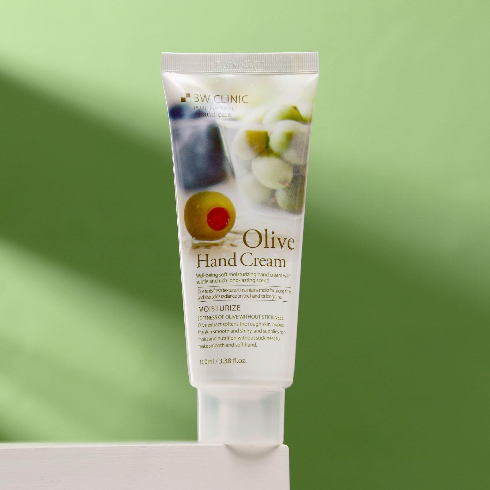 3W Clinic Увлажняющий крем для рук с экстрактом оливы Moisturizing Olive Hand Cream, 100ml