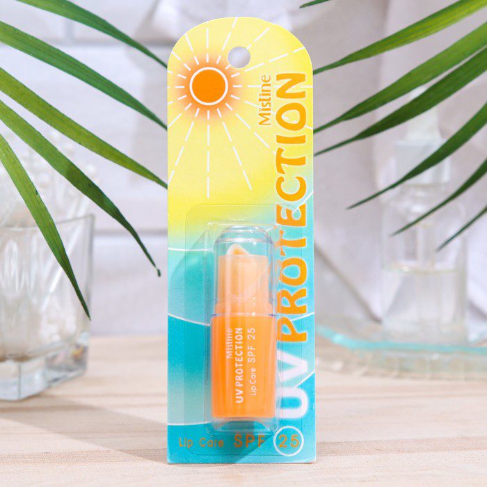 MISTINE Помада-бальзам С ЗАЩИТОЙ ОТ СОЛНЦА гигиеническая UV Protection Lip Care SPF 25, 2,5 г