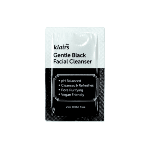 Dear, Klairs Пробник Пенка нежная для умывания Gentle black facial cleanser 2 мл