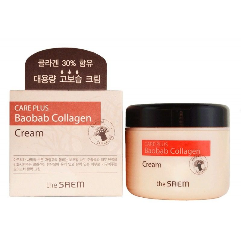 THE SAEM Крем для лица коллагеновый с экстрактом баобаба Care Plus Baobab Collagen Cream 100мл