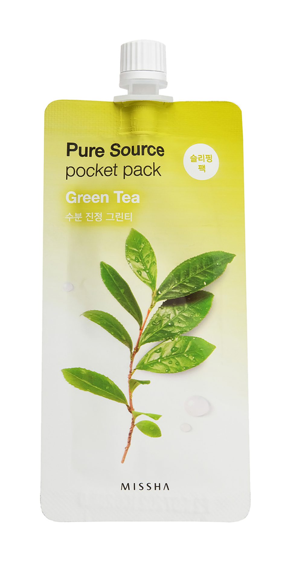 Missha Pure Source Ночная несмыв.маска для лица с зелёным чаем/Pocket Pack - Green Tea 10 мл Missha Pure Source Ночная несмыв.маска для лица с зелёным чаем/Pocket Pack - Green Tea 10 мл
