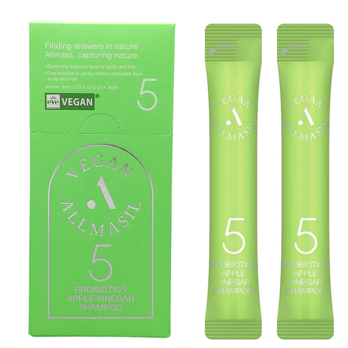 MASIL 5 PROBIOTICS APPLE VINEGAR SHAMPOO STICK POUCH шампунь с яблочным уксусос 8мл*1шт