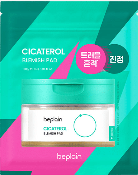 beplain Успокаивающие тонер-пэды с центеллой 10 шт/25 мл/Cicaterol Blemish Pad 10Pads 25ml