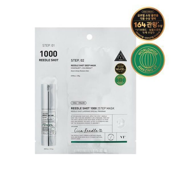 VT Cosmetics Двухступенчатая маска для интенсивного обновления кожи Reedle Shot 1000 2 Step Mask, 1,