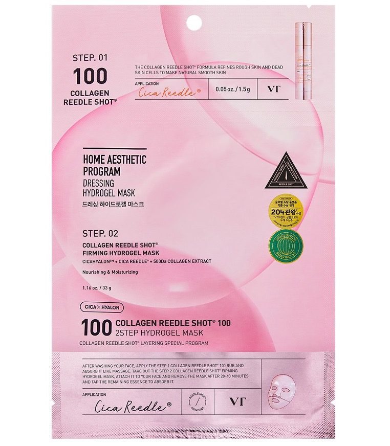 VT Cosmetics Двухфазная гидрогелевая маска с коллагеном Collagen Reedle Shot 100 2Step Hydrogel Mask