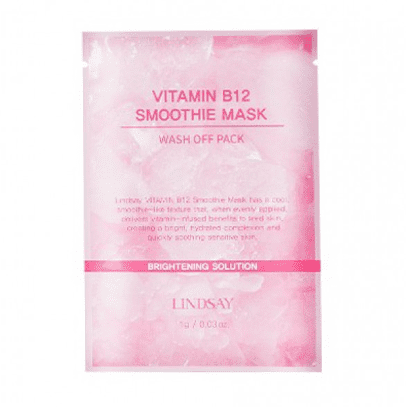 Lindsay Маска-смузи витаминная смываемая Vitamin B12 Smoothie Mask Wash Off Pack 1g