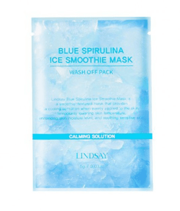 Lindsay Маска-смузи витаминная смываемая Blue Spirulina Ice Smothie Mask Wash Off Pack 1g