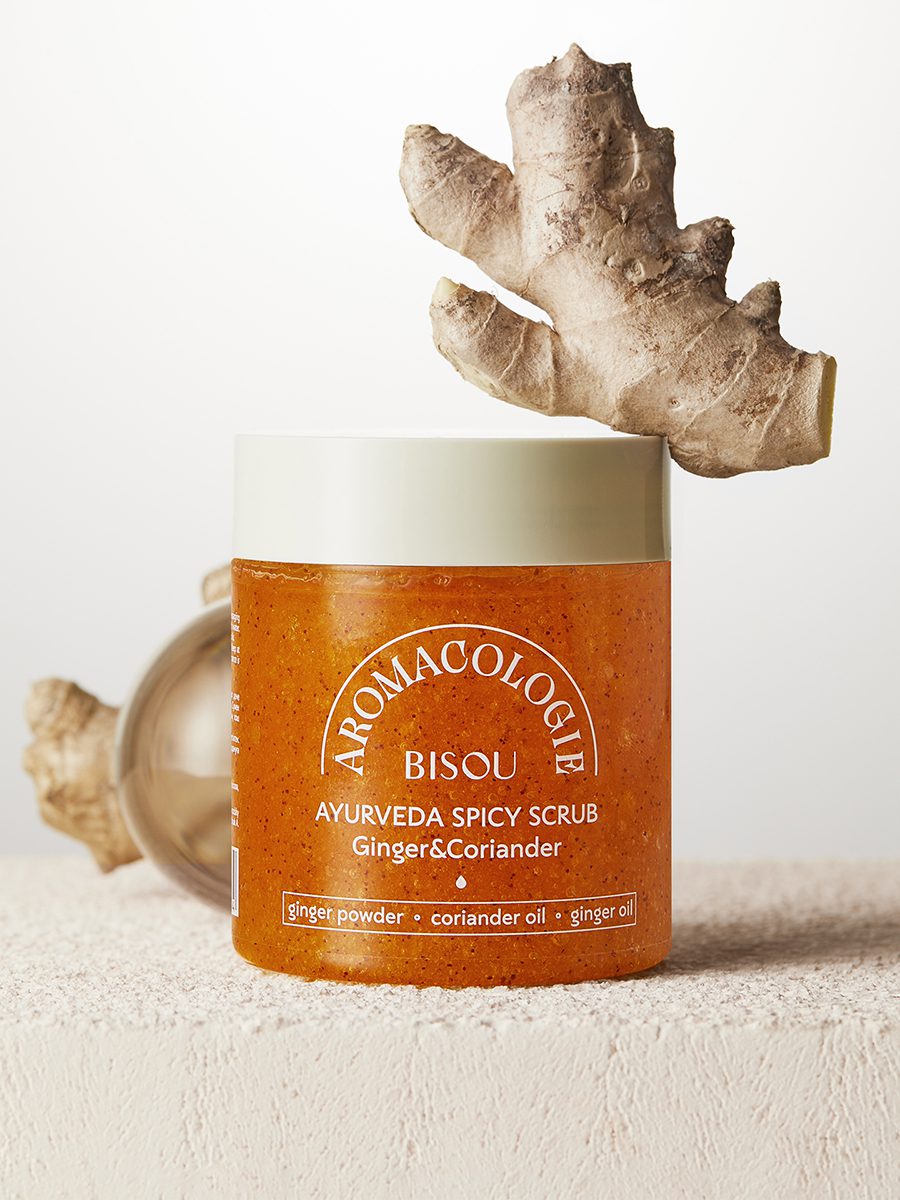 Bisou Aromacologie Скраб для тела Пряный имбирь и кориандр, 250 мл