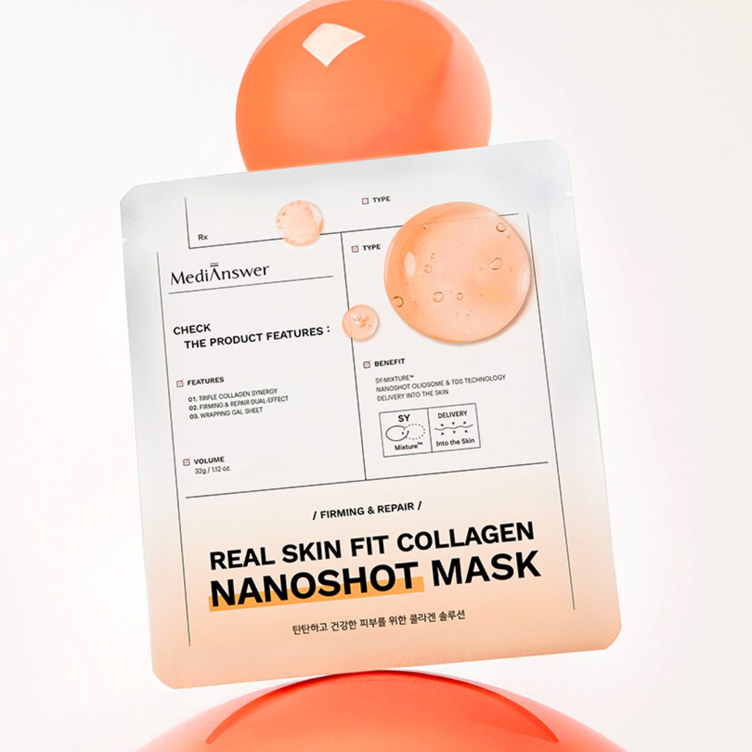 MediAnswer Гидрогелевая маска с коллагеном Real SkinFit Collagen NanoShot Mask 35g*1шт