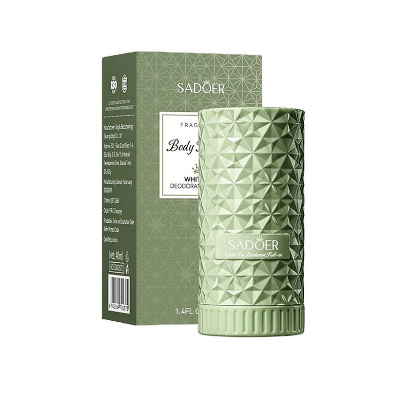 Sadoer Дезодорант роликовый женский (Розмарин, Жасмин, Пион) Body Perfum White Tea Deodorant Roll-on