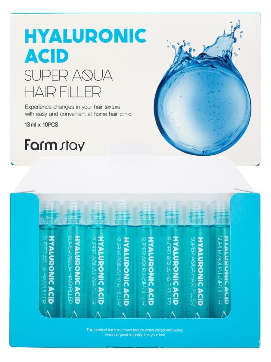 FarmStay Увлажняющий филлер/волос с гиалурон кислотой Hyaluronic Acid Super Aqua Hair Filler13мл*1шт FarmStay Увлажняющий филлер/волос с гиалурон кислотой Hyaluronic Acid Super Aqua Hair Filler13мл*1шт