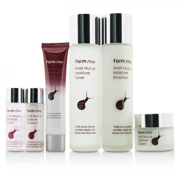 Farm Stay Набор по уходу за кожей увлажняющий на основе слизи улитки Snail Mucus Moisture Skin Care
