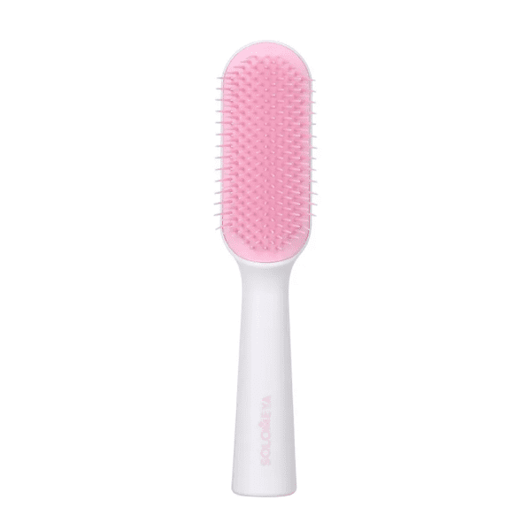 SOLOMEYA Расческа для чувствительной кожи головы РОЗОВАЯ в футляре Hair Brush For Sensitive Scalp Pi