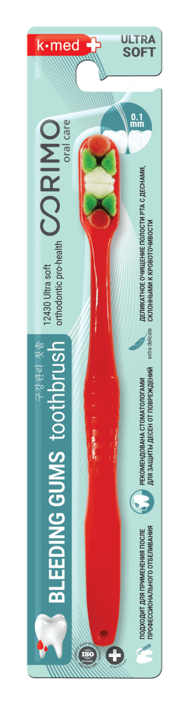 CORIMO Зубная щетка BLEEDING GUMS ультра мягкая (цвета в ассортименте)