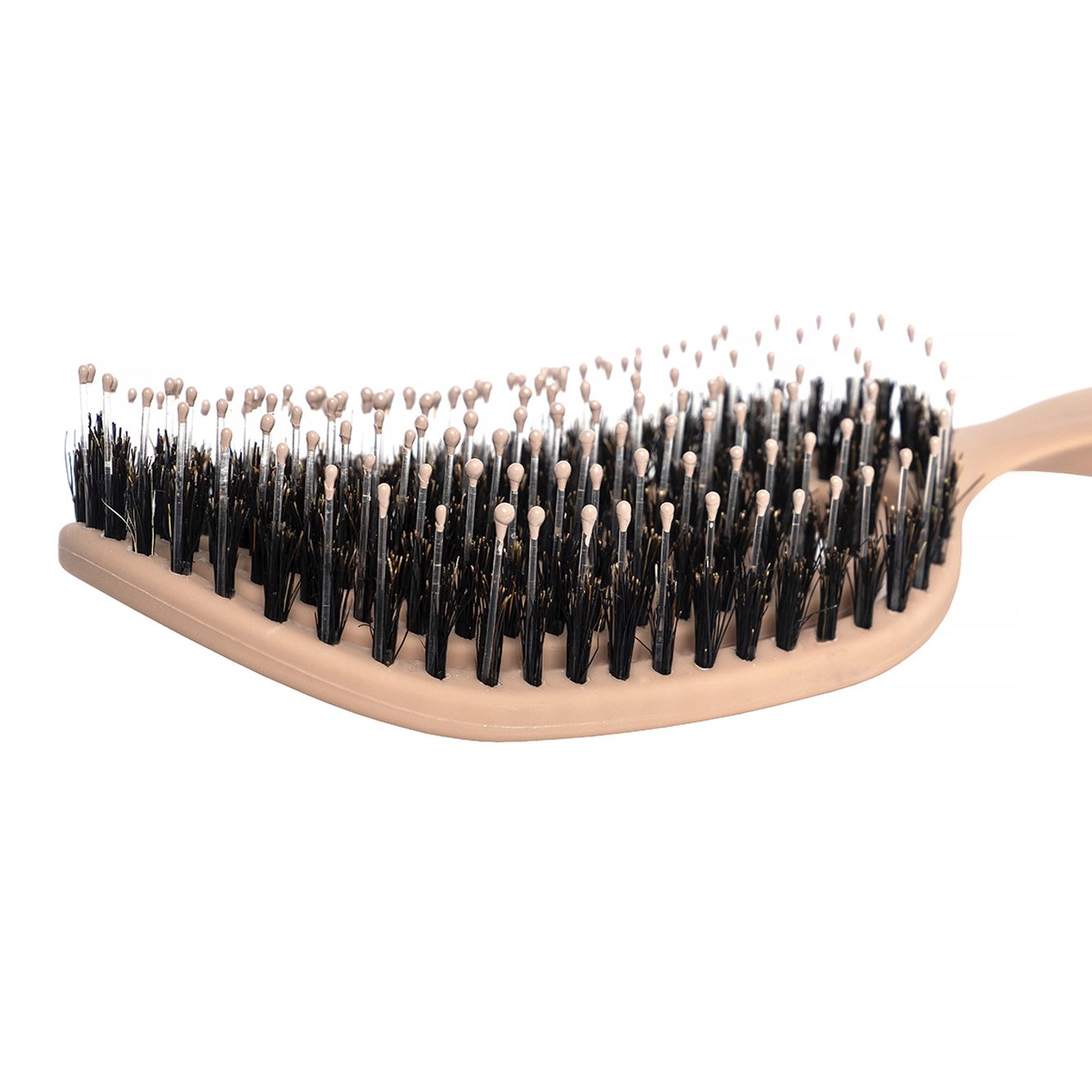SOLOMEYA Расческа массажная для волос c натуральной щетиной БЕЖЕВАЯ Solomeya Hair Brush With Natural