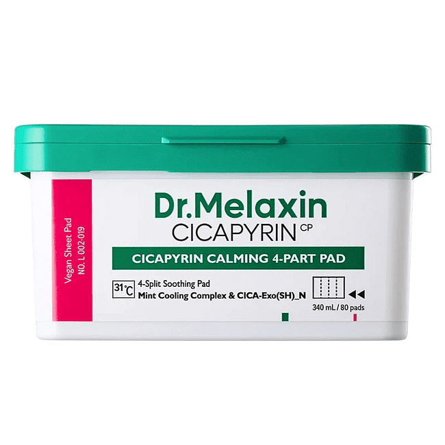 Dr.Melaxin Пэды для лица успокаивающие с экзосомами центеллы CICAPYRIN CALMING 4-PART PADS 80ct