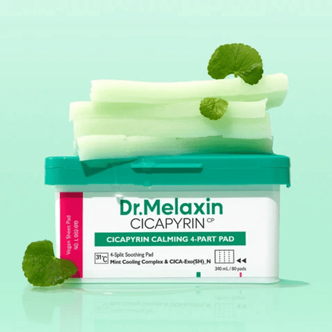 Dr.Melaxin Пэды для лица успокаивающие с экзосомами центеллы Cicapyrin Calming 4-Part Pads