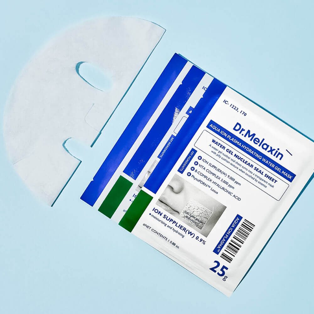 Dr.Melaxin Маска тканевая для лица с аква-ионной плазмой Aqua Ion Plasma Water Gel Mask 25g*1шт