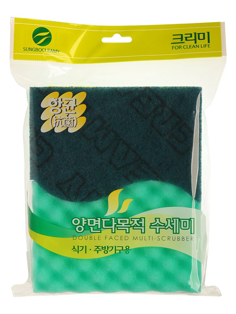 Sung Bo Cleamy Мочалка-скрабер для мытья посуды набор Double Multi Scrubber 12х8х3