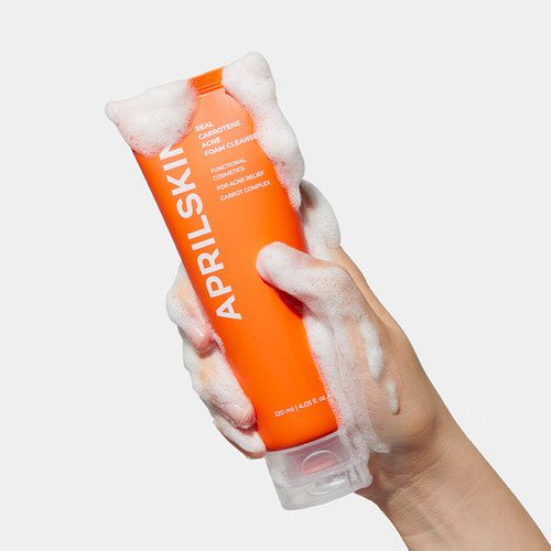 AprilSkin Очищающая пенка от прыщей Real Carrotene Acne Foam Cleanser 120 мл