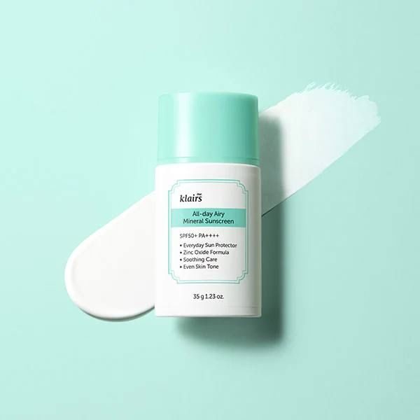 Dear, Klairs Крем солнцезащитный минеральный - All-day airy mineral sunscreen SPF50+PA++++, 35г Dear, Klairs Крем солнцезащитный минеральный - All-day airy mineral sunscreen SPF50+PA++++, 35г