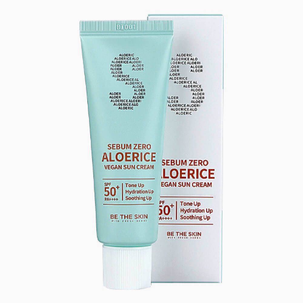 BE THE SKIN  Крем солнцезащитный Sebum Zero Aloerice Vegan Sun Cream 50+ PA++++ 50 мл