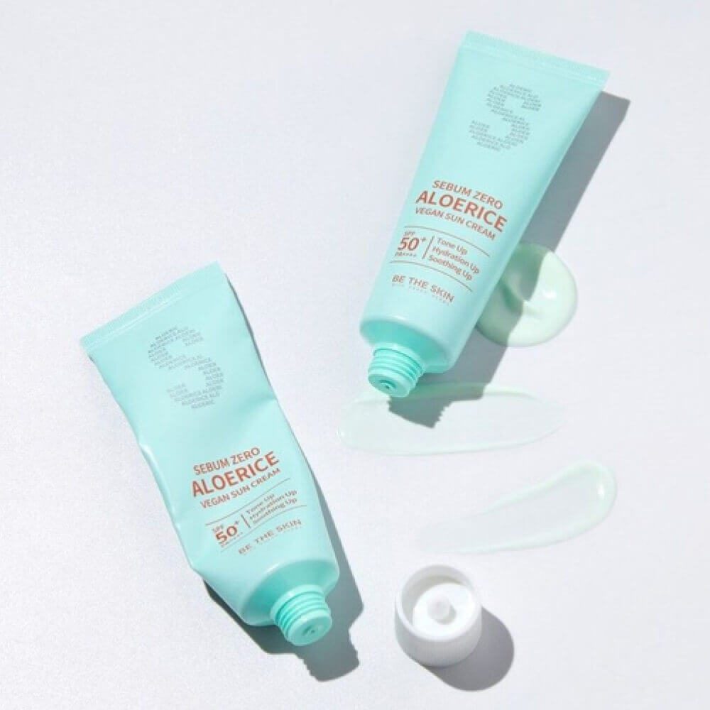 BE THE SKIN  Крем солнцезащитный Sebum Zero Aloerice Vegan Sun Cream 50+ PA++++ 50 мл