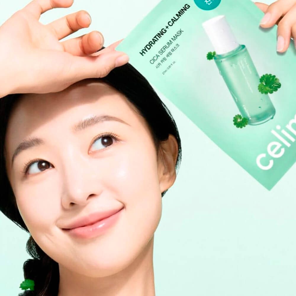 Celimax Маска тканевая ампульная с экстрактом центеллы - The real cica calming serum mask, 27мл