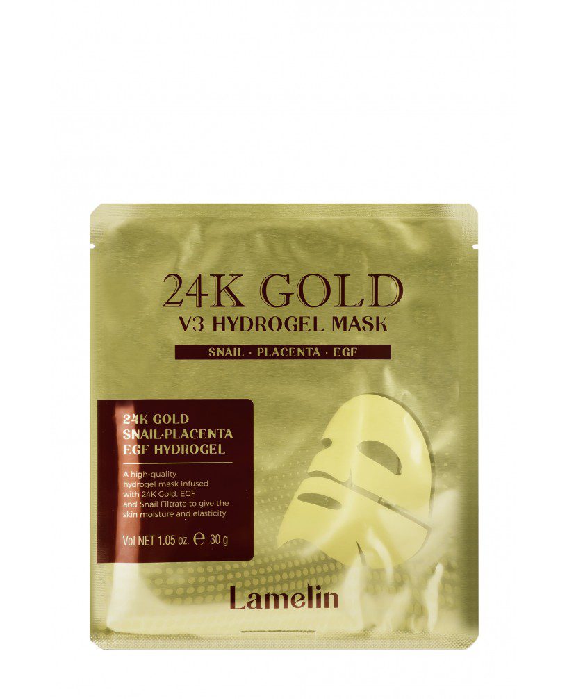 Lamelin Маска гидрогелевая с экстрактом золота 24K Gold V3 Hydrogel Mask