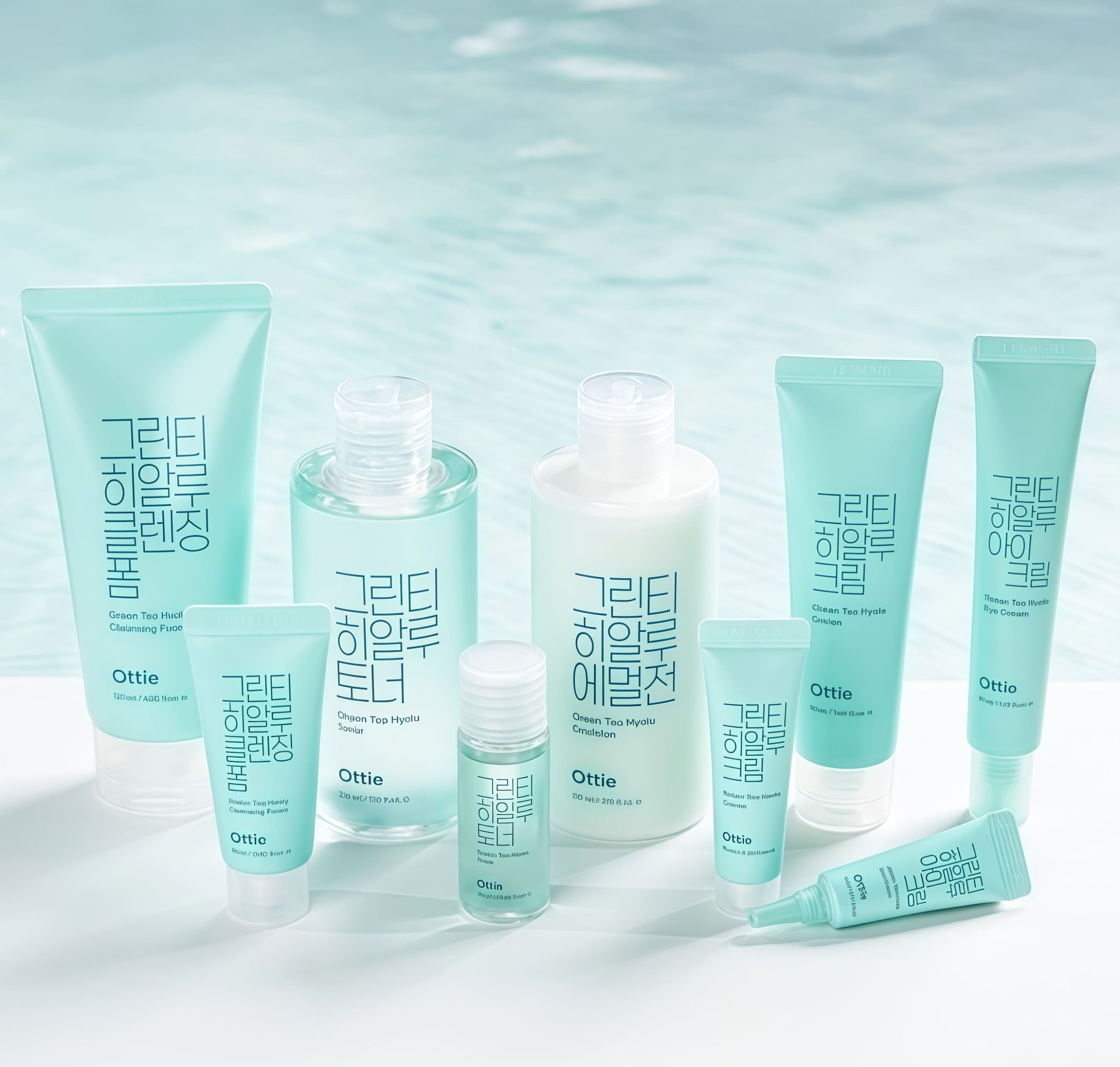 Ottie Очищающая пенка для умывания с экстрактом зеленого чая Green Tea Hyalu