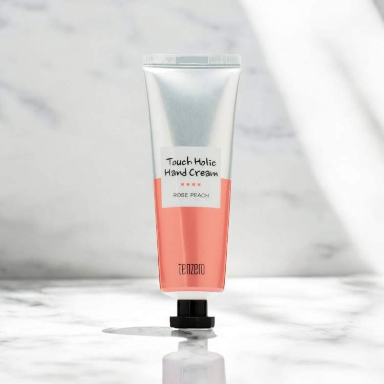 TENZERO Крем для рук Персик и Роза парфюмированный Touch Holic Hand Cream Rose Peach