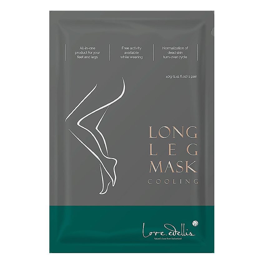 LOVE.EDELLIS Маска-сапожки для ног Охлаждающая Long Leg Mask Cooling LOVE.EDELLIS Маска-сапожки для ног Охлаждающая Long Leg Mask Cooling