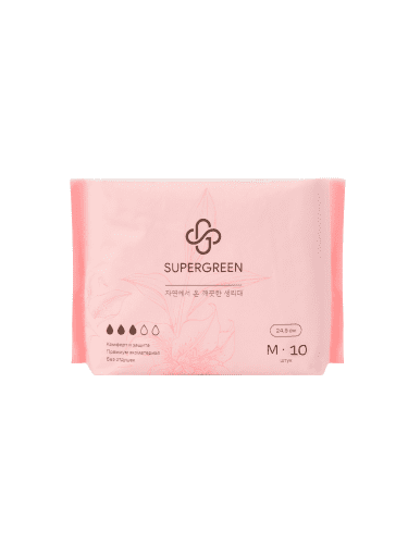 SUPERGREEN Прокладки женские Размер M Анатомической формы SUPERGREEN Прокладки женские Размер M Анатомической формы