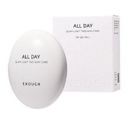 Enough Пудра для лица c запасным блоком All Day Glam Light TwoWay Cake SPF 28 PA++№13