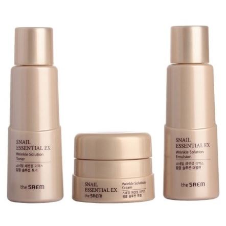 the SAEM Набор миниатюр антивозрастной  Snail Essential EX Wrinkle Solution Special Gift 3 S