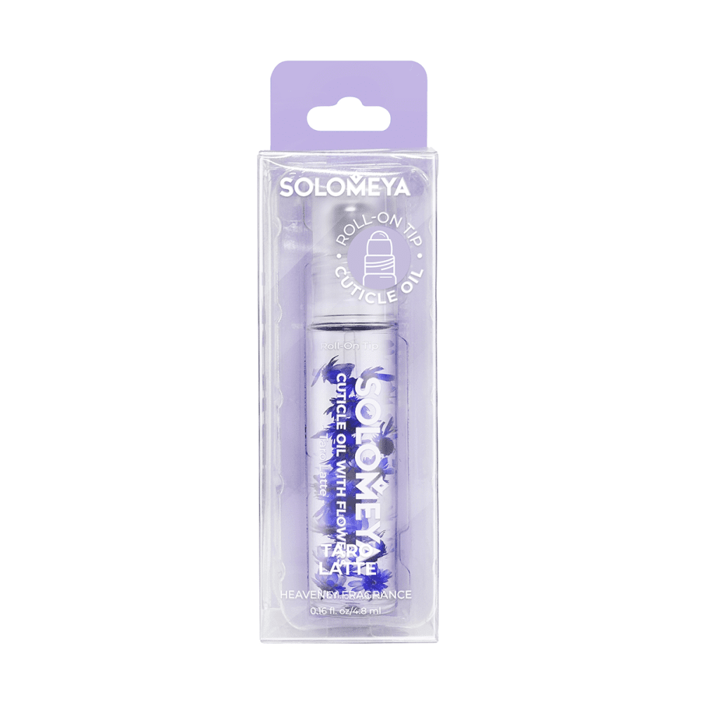 SOLOMEYA Масло для ногтей и кутикулы Roll-On Cuticle Oil For Nails With Flowers Tarot Latte