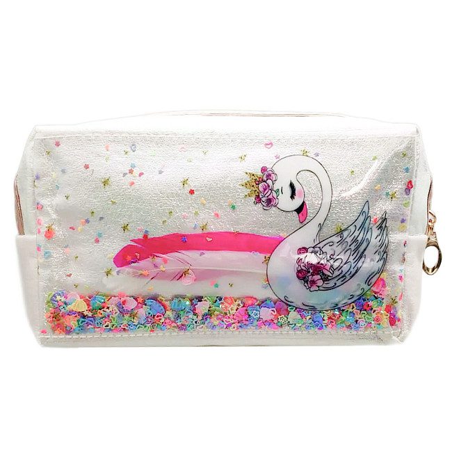 Sunflower Косметичка женская 390- тубус блестящий Лебедь