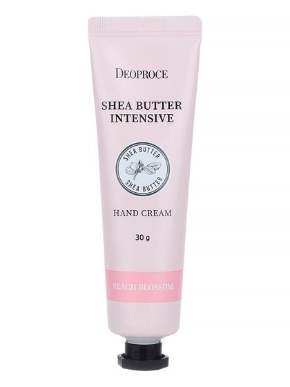 DEOPROCE Крем для рук с маслом ши и персика Hand Cream Shea Butter Intensive Peach Blossom 50g