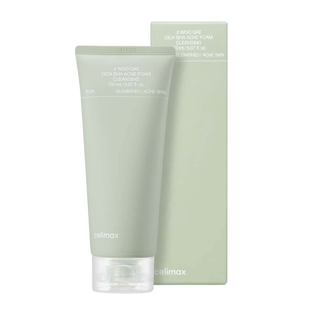 Celimax Пенка для умывания с центеллой против акне — Jiwoogae cica BHA acne foam cleansing, 150мл
