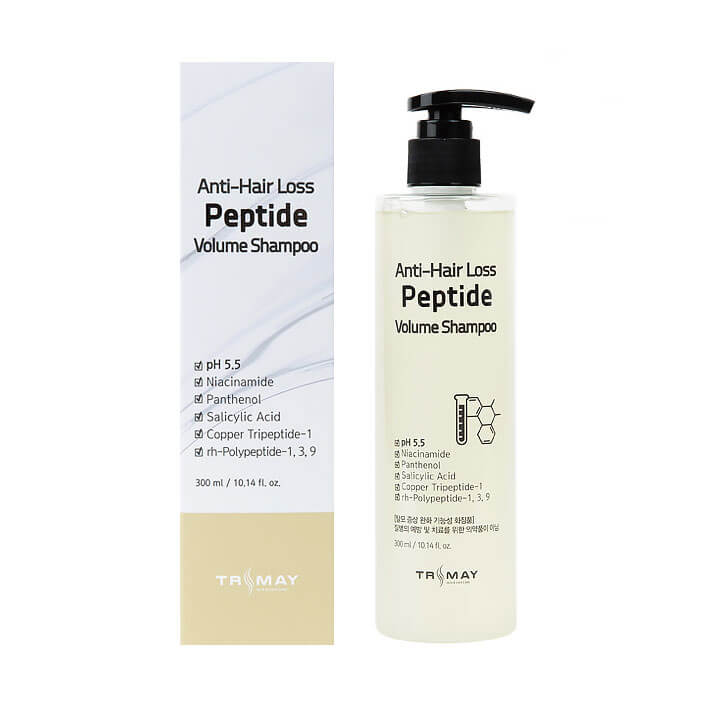 TRIMAY Шампунь с пептидами для объема волос Anti-Hair Loss Peptide Volume Shampoo 300 мл